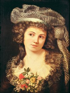 Portret młodej kobiety w stylu Labille-Guiard